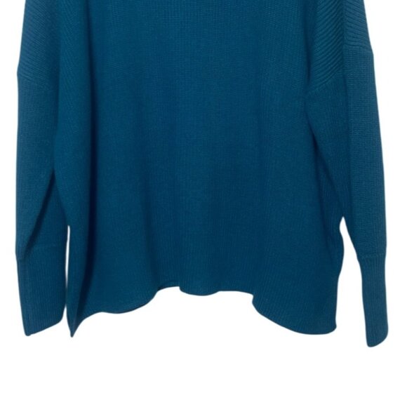 Fashpplar Ribbed Knit Sweater Womens Large Blue New - Picture 4 of 9